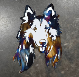 Rough Collie Metal Wall Art