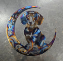 Dachshund "On The Moon" Metal Art