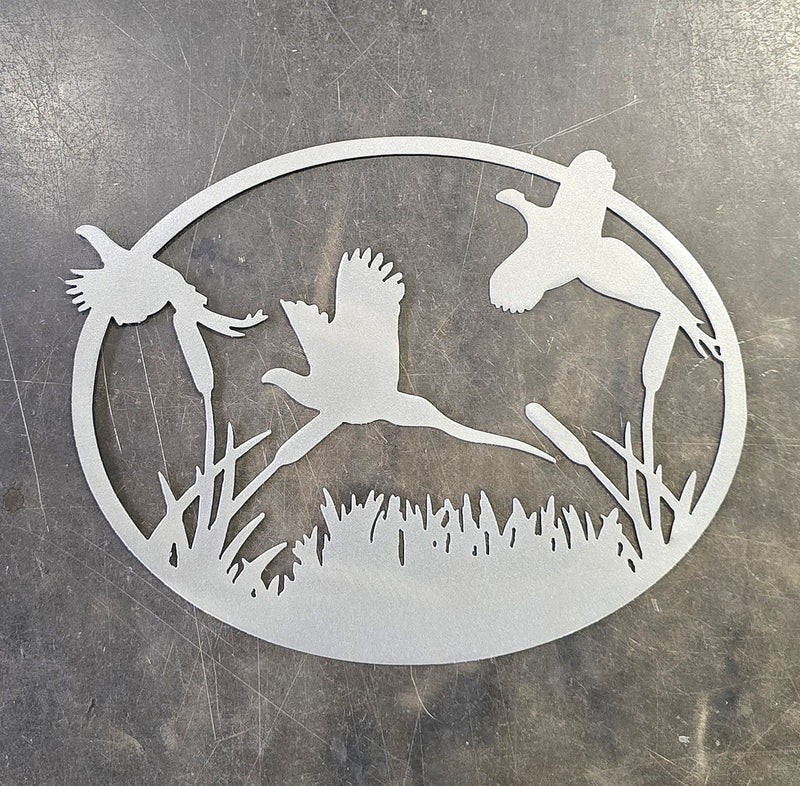 Pheasants Flushing Metal Art