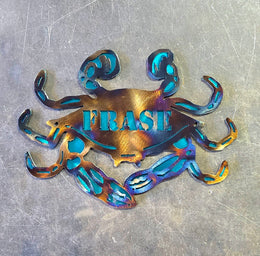 Blue Crab Personalized Metal Sign