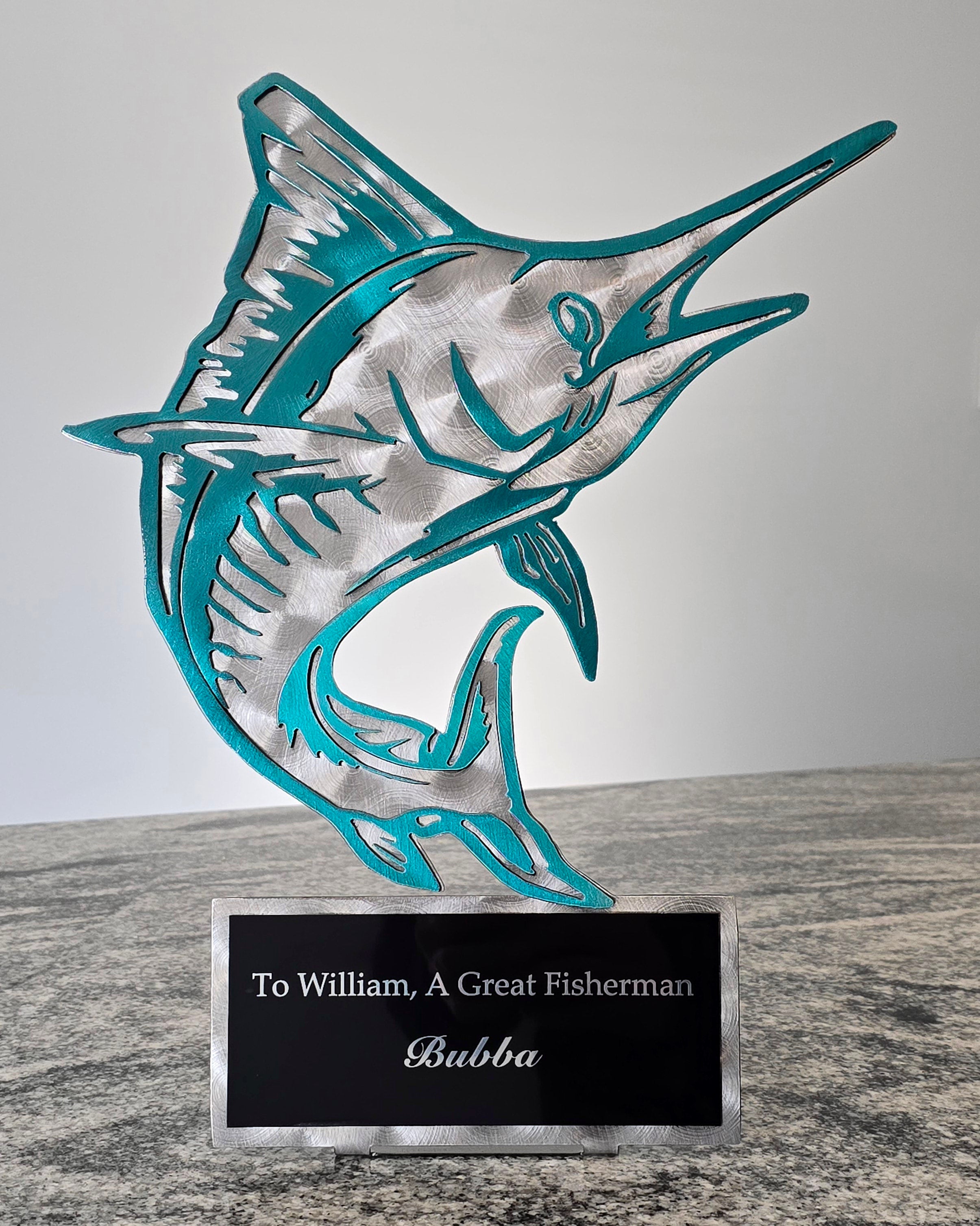 Custom Fishing Tournament Metal Trophies & Awards