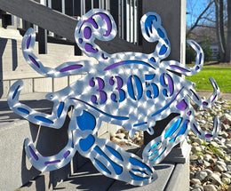 Blue Crab Personalized Metal Sign