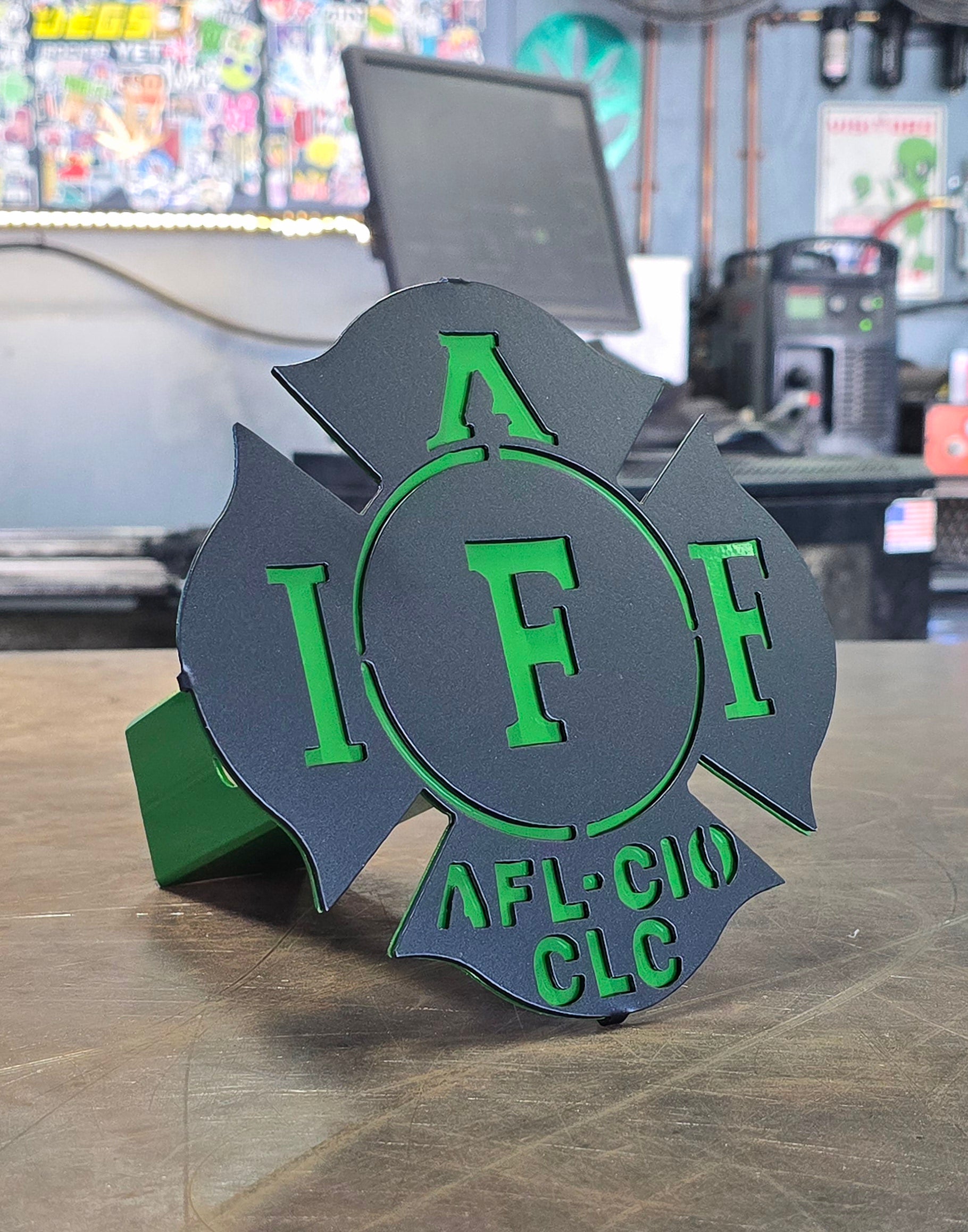 Firefighter Metal Hitch Cover