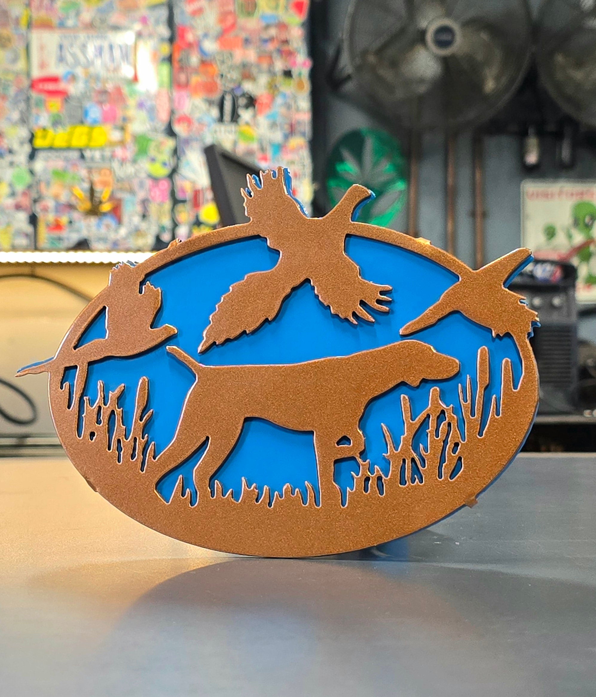 Copper Metallic & Sky Blue