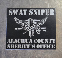 SWAT Sniper sheriffs office plaque by Elite Metalworking