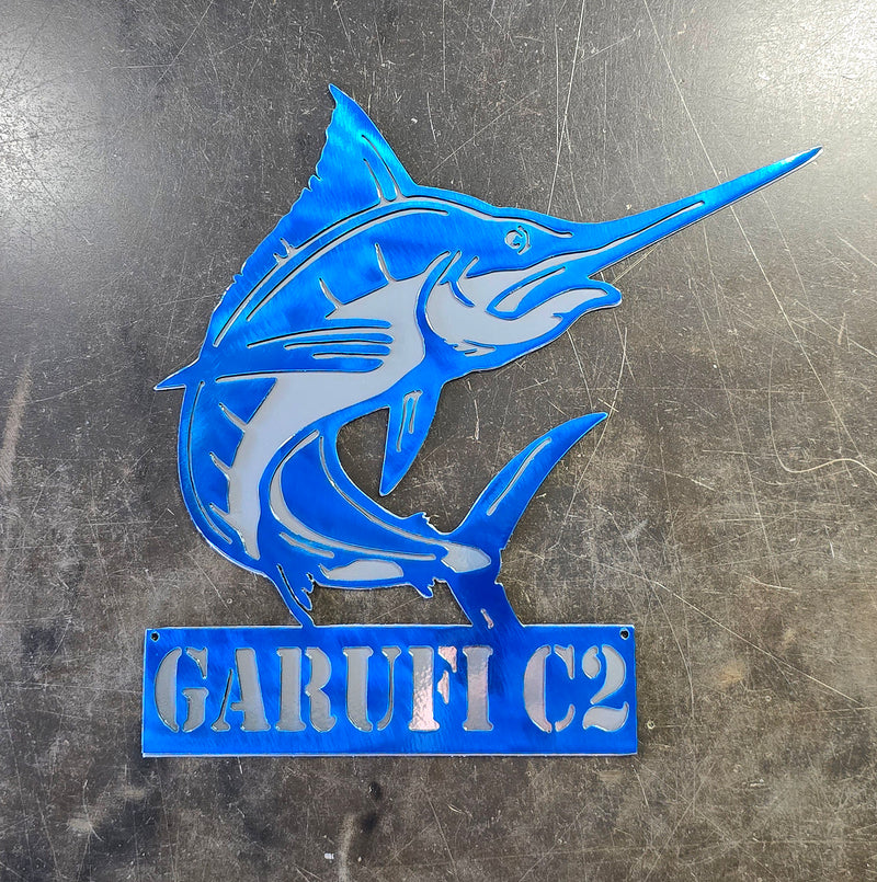 Blue Marlin Metal Art