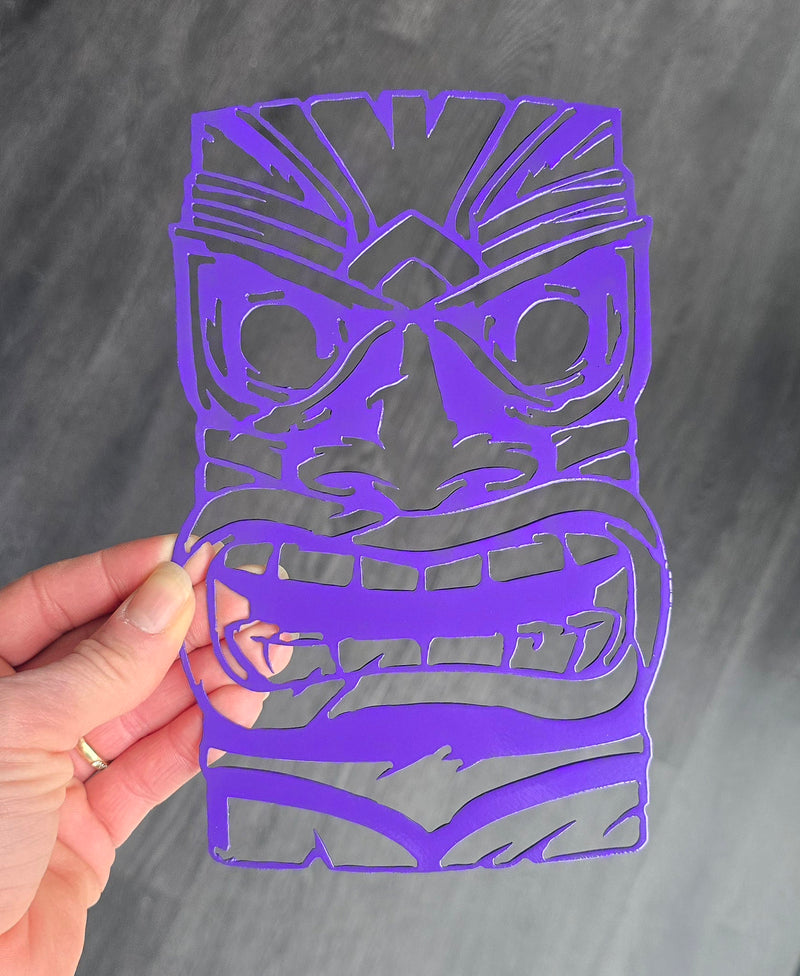 Tiki Mask Metal Art