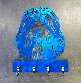 Bearded Collie Key & Leash Hanger