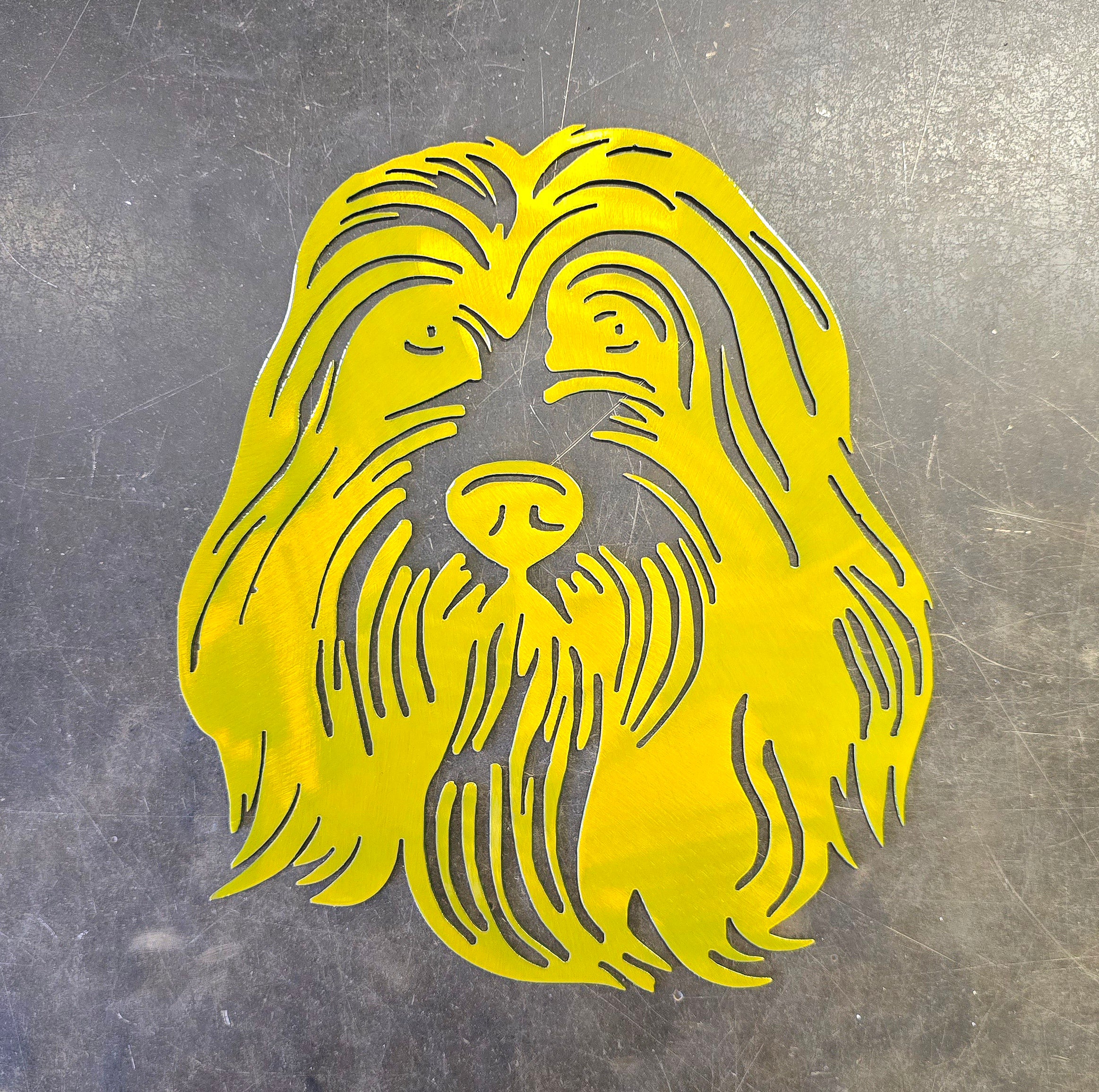 Bearded Collie Metal Art