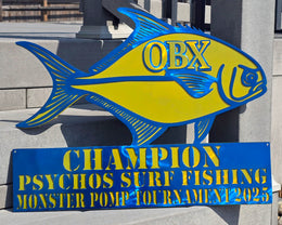 OBX fish tournament champion trophy by Elite Metalworking