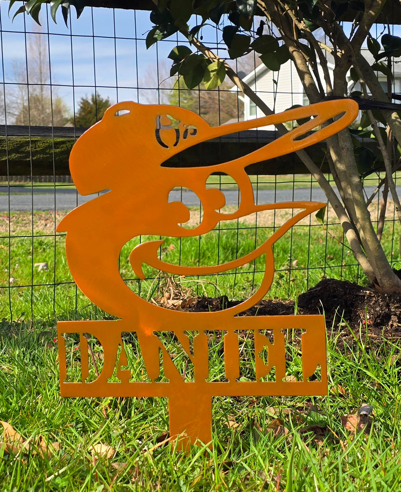 Orioles Lawn & Garden Metal Art