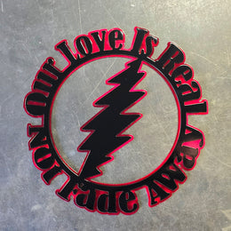 Grateful Dead Song Lyric & Bolt Metal Wall Art