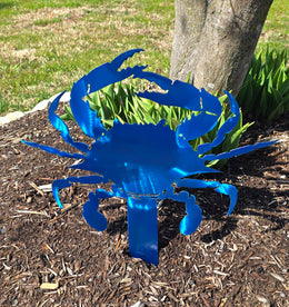Blue Crab Garden Stake