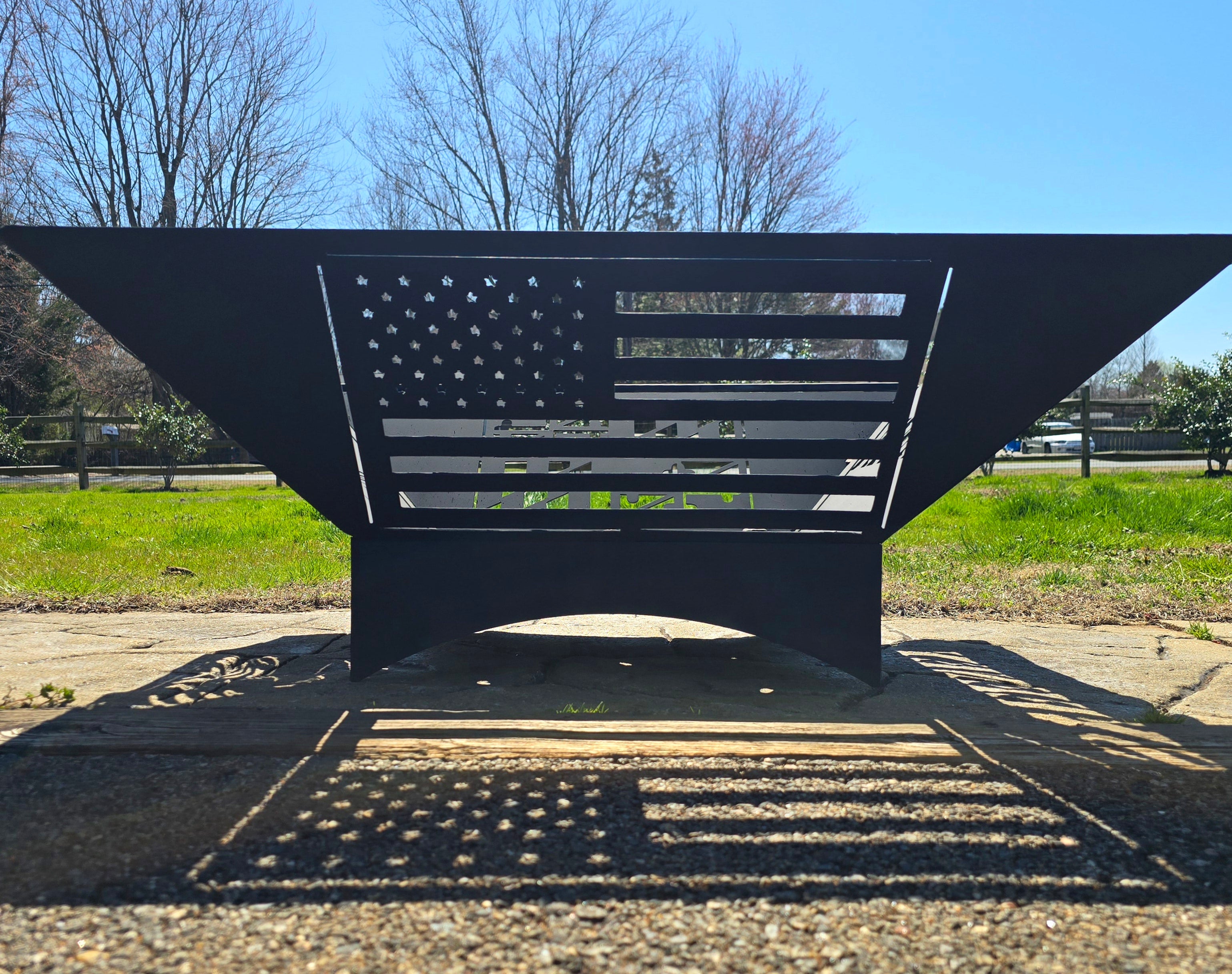 American Flag- Fire Pit Side Design