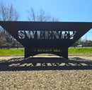 Personalized Text- Fire Pit Design Side