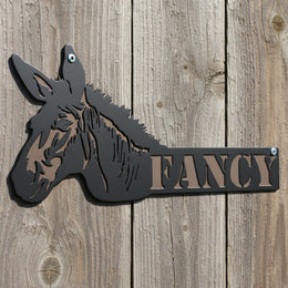 Donkey Personalized Metal Sign