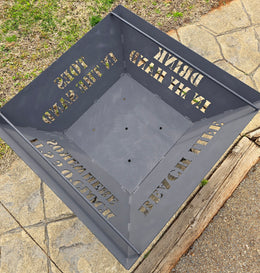 Custom Text | Fire Pit Side Design