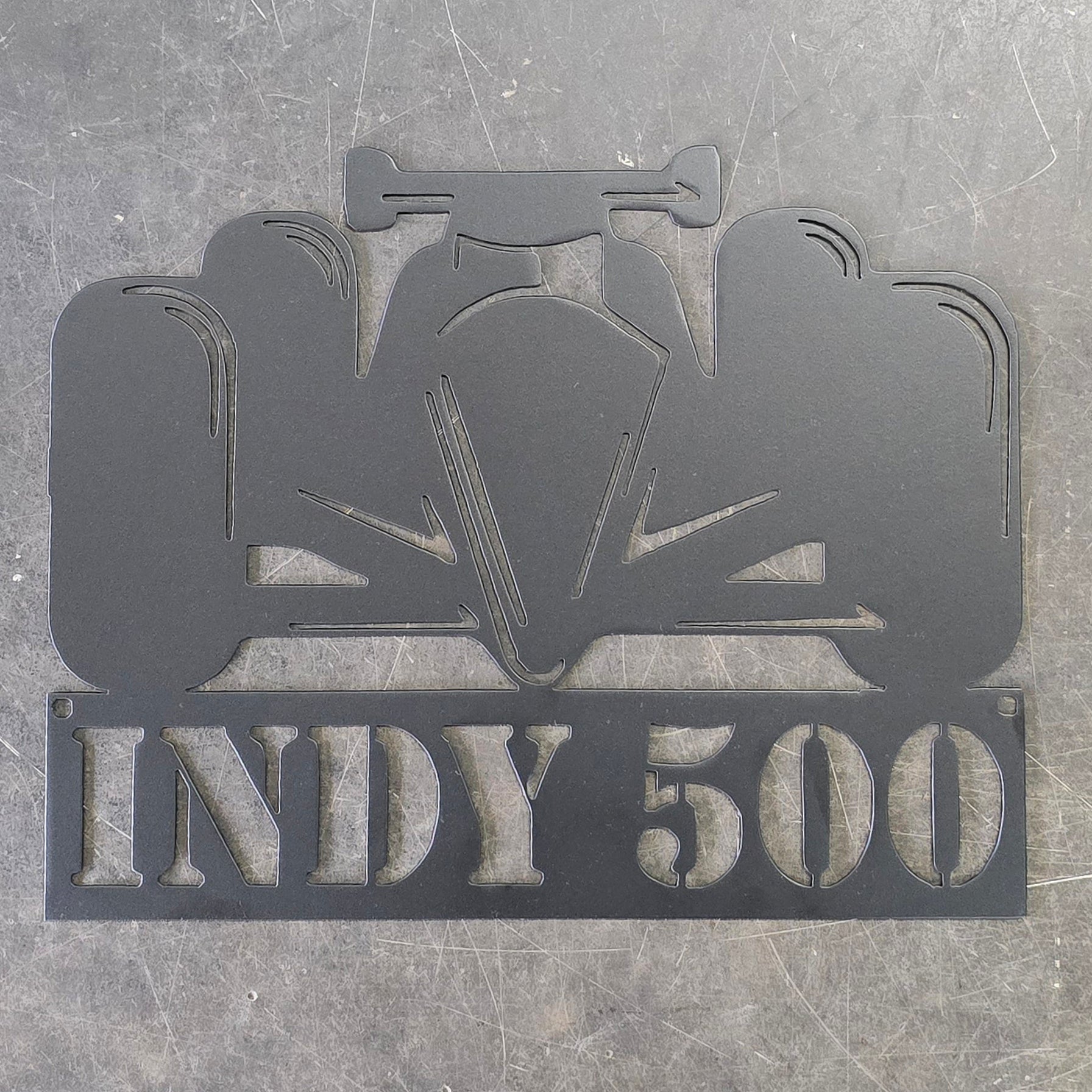 Indy 500 Metal Art