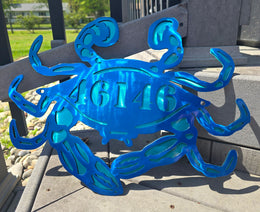 Blue Crab Personalized Metal Sign