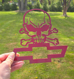 Chevy Skull Metal Wall Art- Sale
