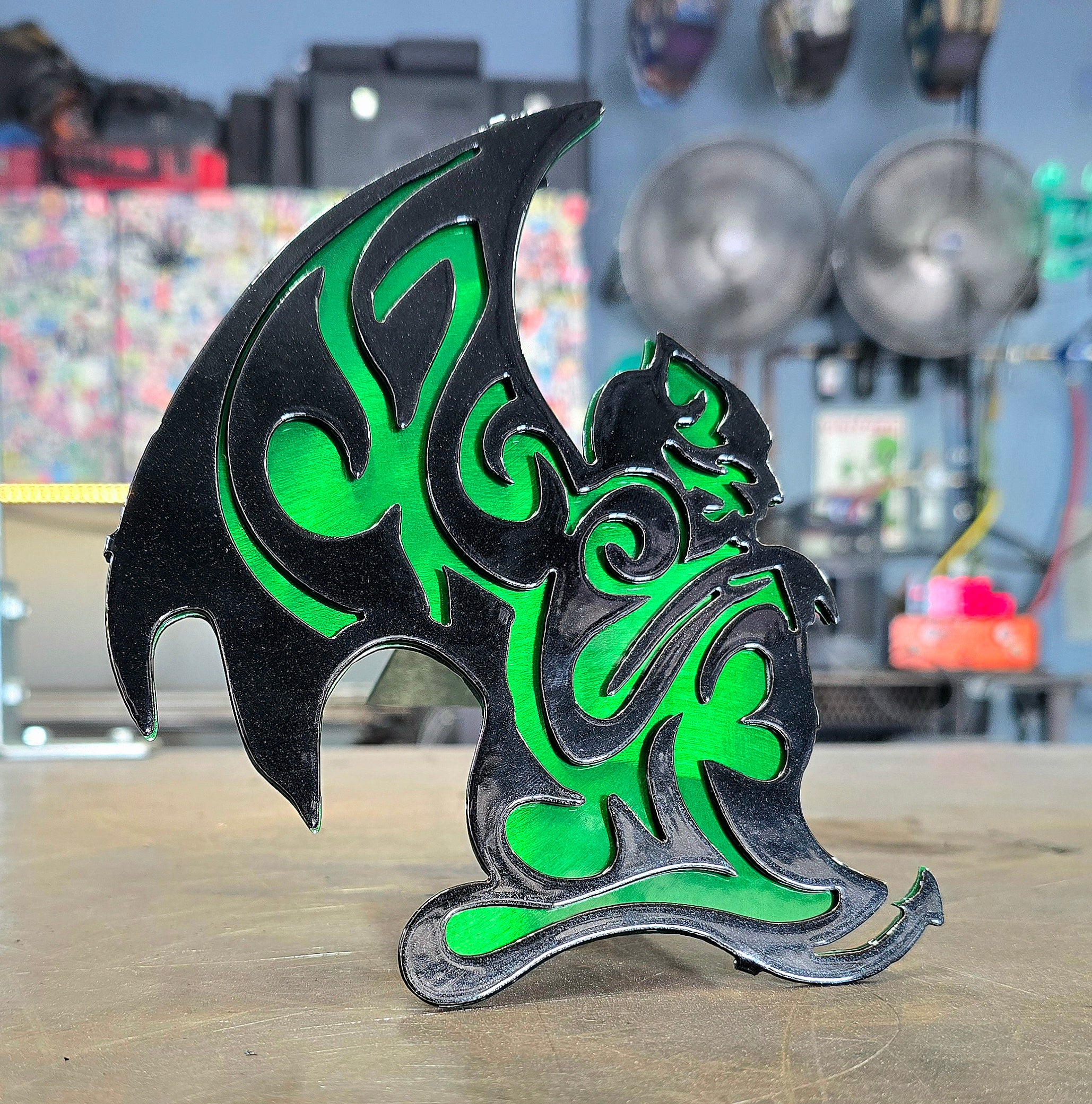 Black Metallic & Green Candy