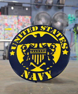 Navy Metal Hitch Cover made from powder coated steel
