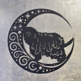 Bergamasco Moon Metal Wall Art