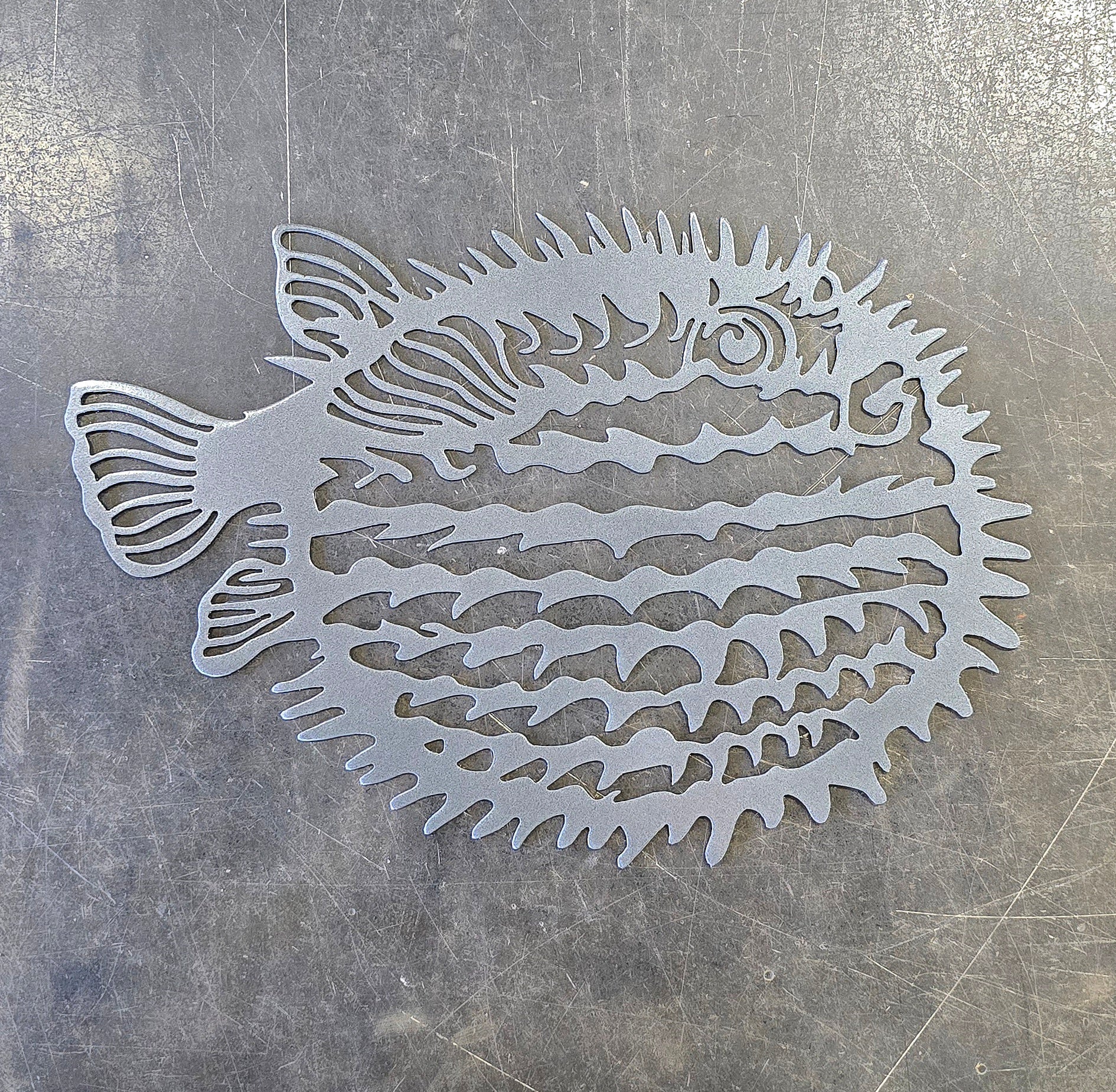 Pufferfish Metal Art