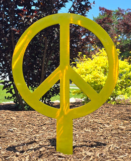 Peace Sign Garden Stake