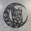 Australian Terrier "On The Moon" Metal Art