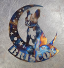 Boston Terrier "On The Moon" Metal Art