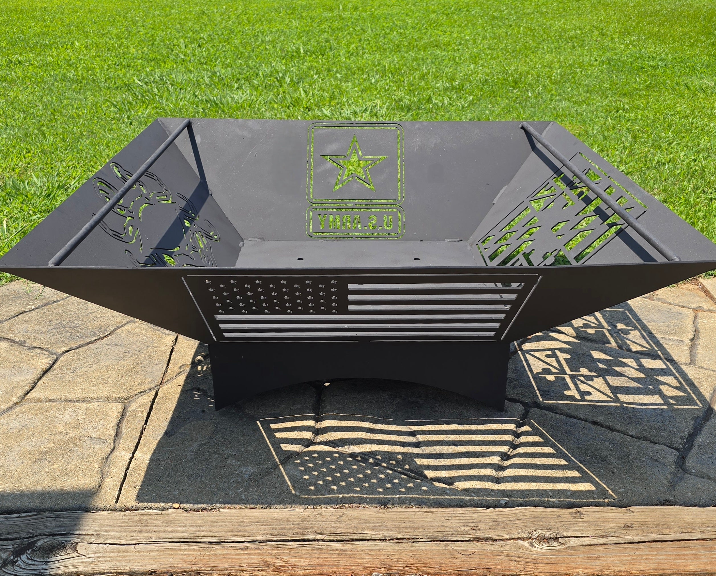 American Flag- Fire Pit Side Design