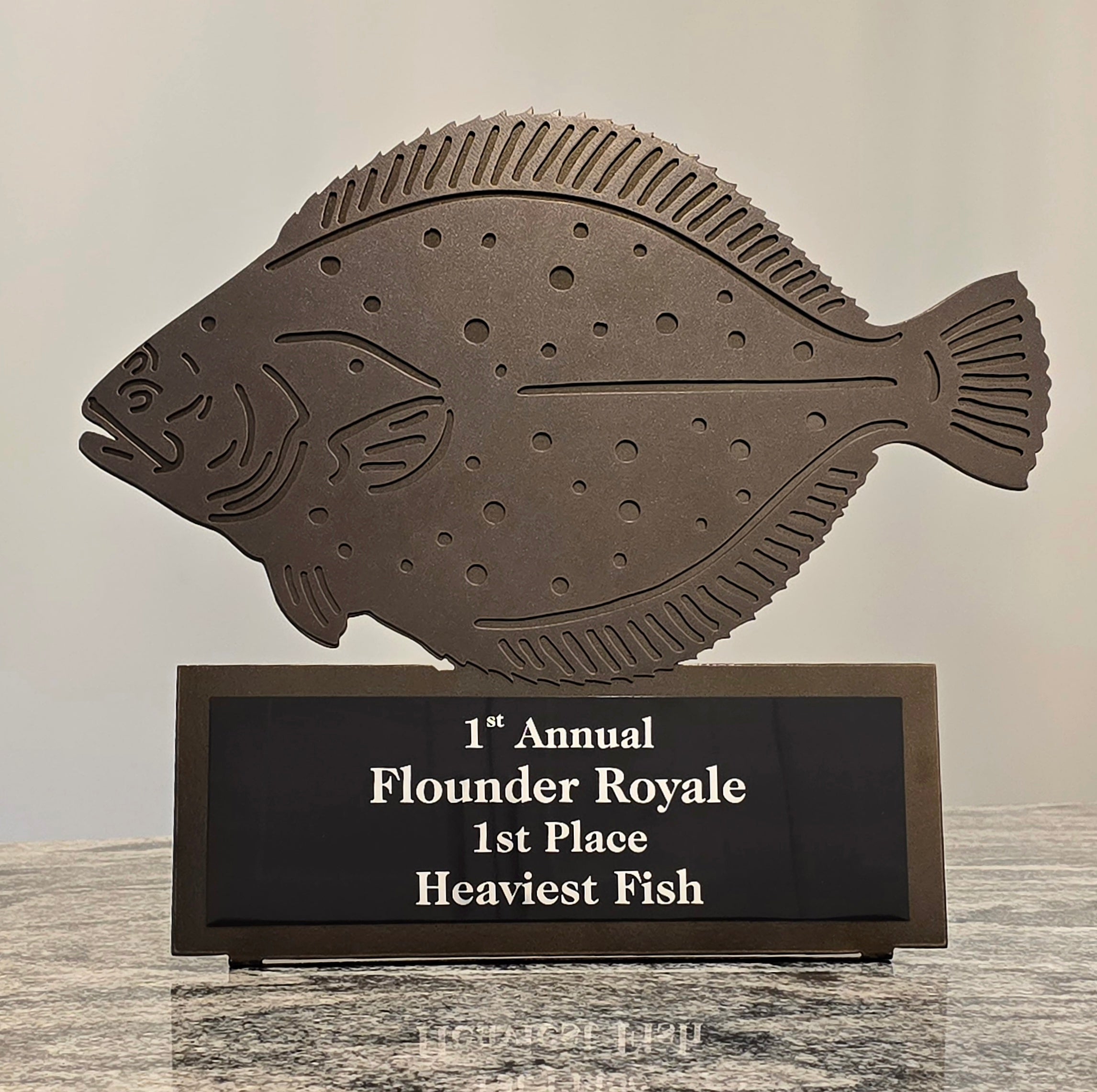 Custom Fishing Tournament Metal Trophies & Awards