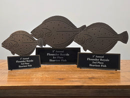 Flounder tournament trophy set by Elite Metalworking