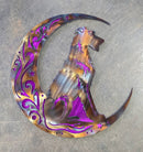Irish Wolfhound "On The Moon" Metal Art