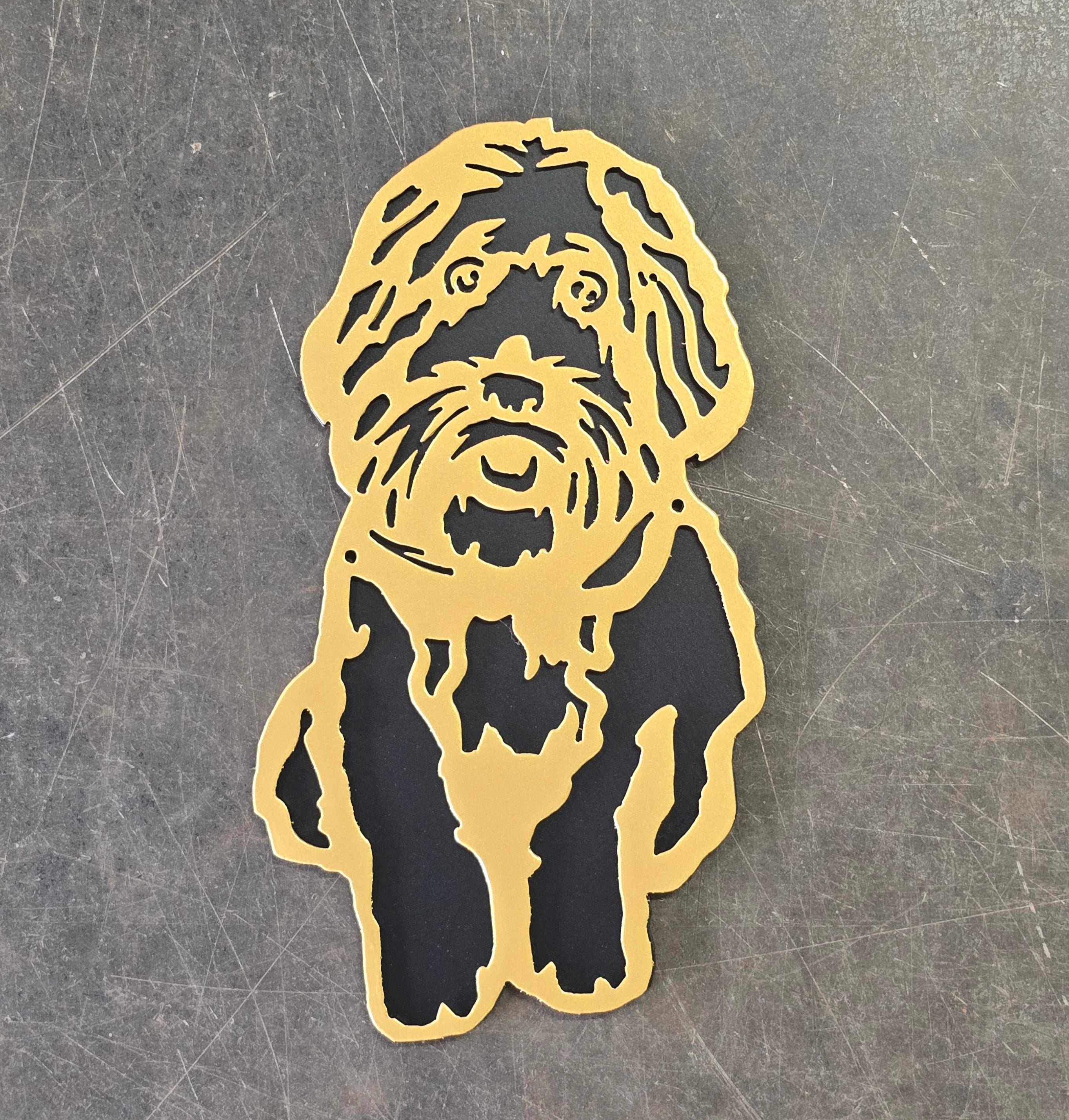 Golden Doodle Metal Art