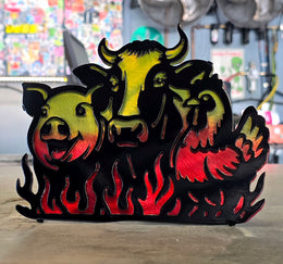 Custom design metal hitch cover made from customer artwork