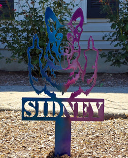 German Shepherd Garden Stake
