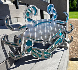 Blue Crab Metal Wall Art