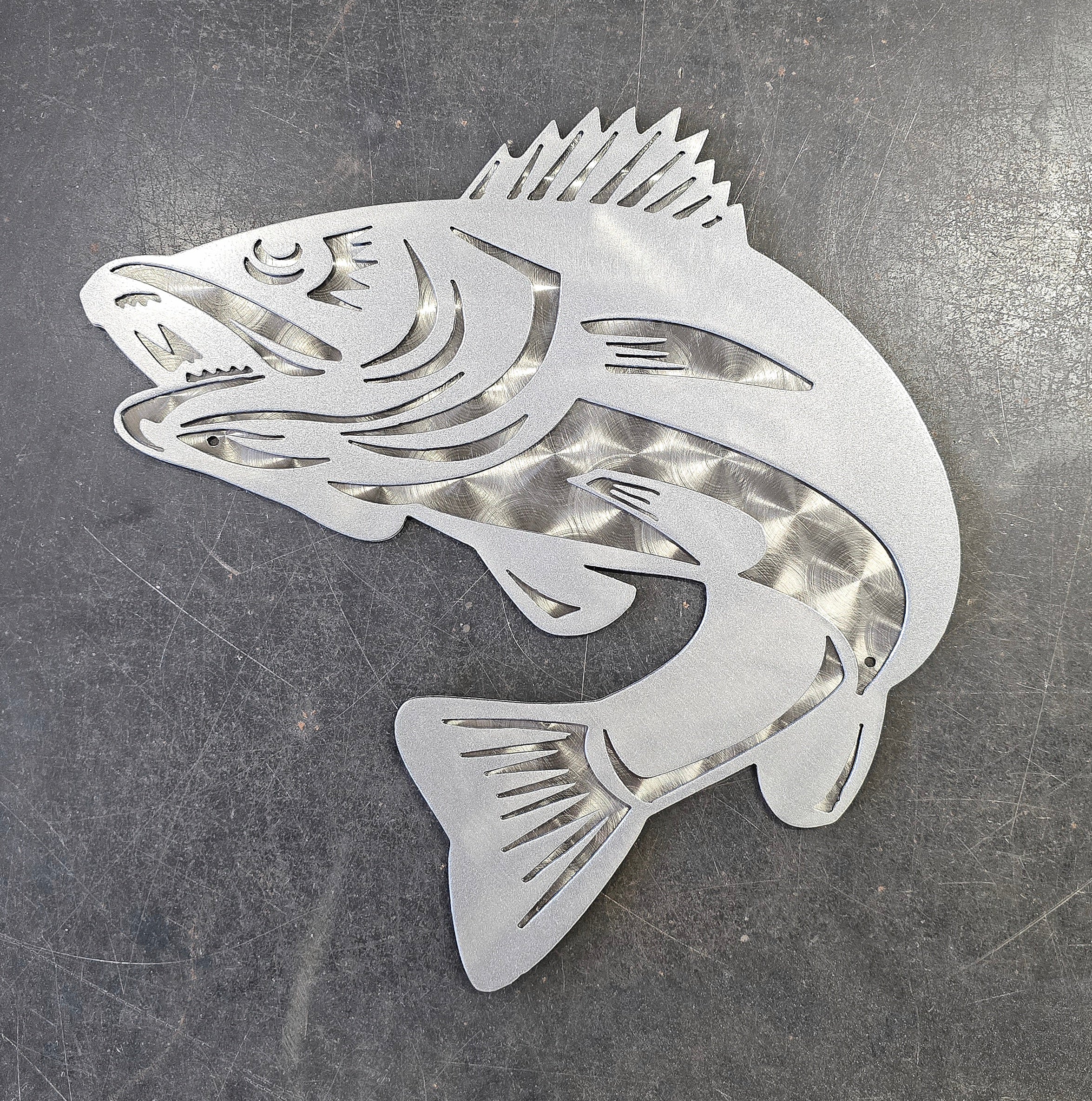 Silver Metallic & Polished Swirl