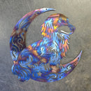 Dachshund (Longhaired) "On The Moon" Metal Art