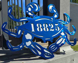 Blue Crab Personalized Metal Sign
