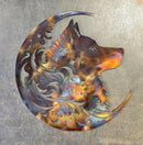 Wolf Hybrid "On The Moon" Metal Art
