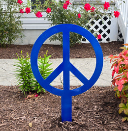 Peace Sign Garden Stake
