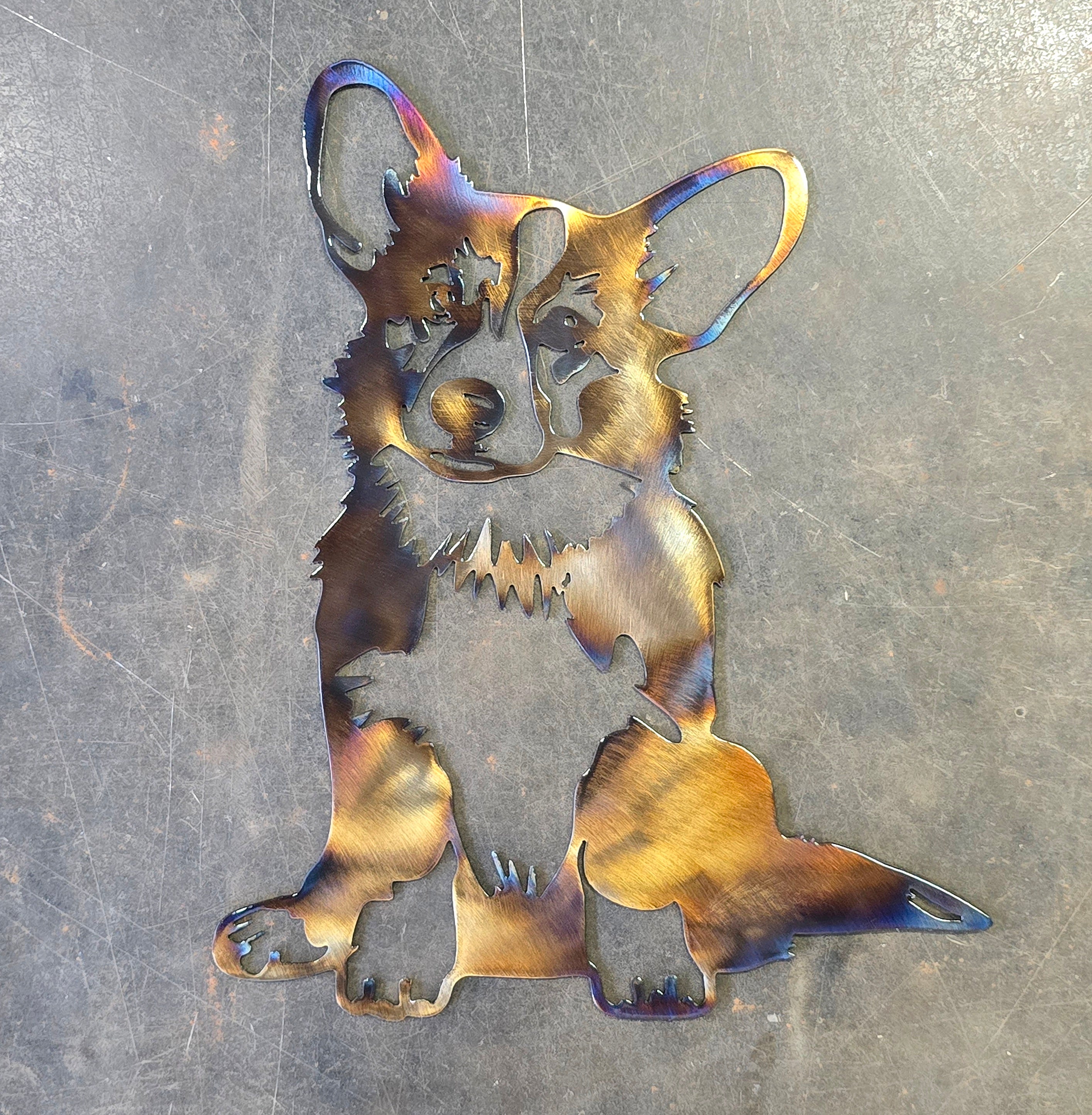 Corgi #1 Metal Art