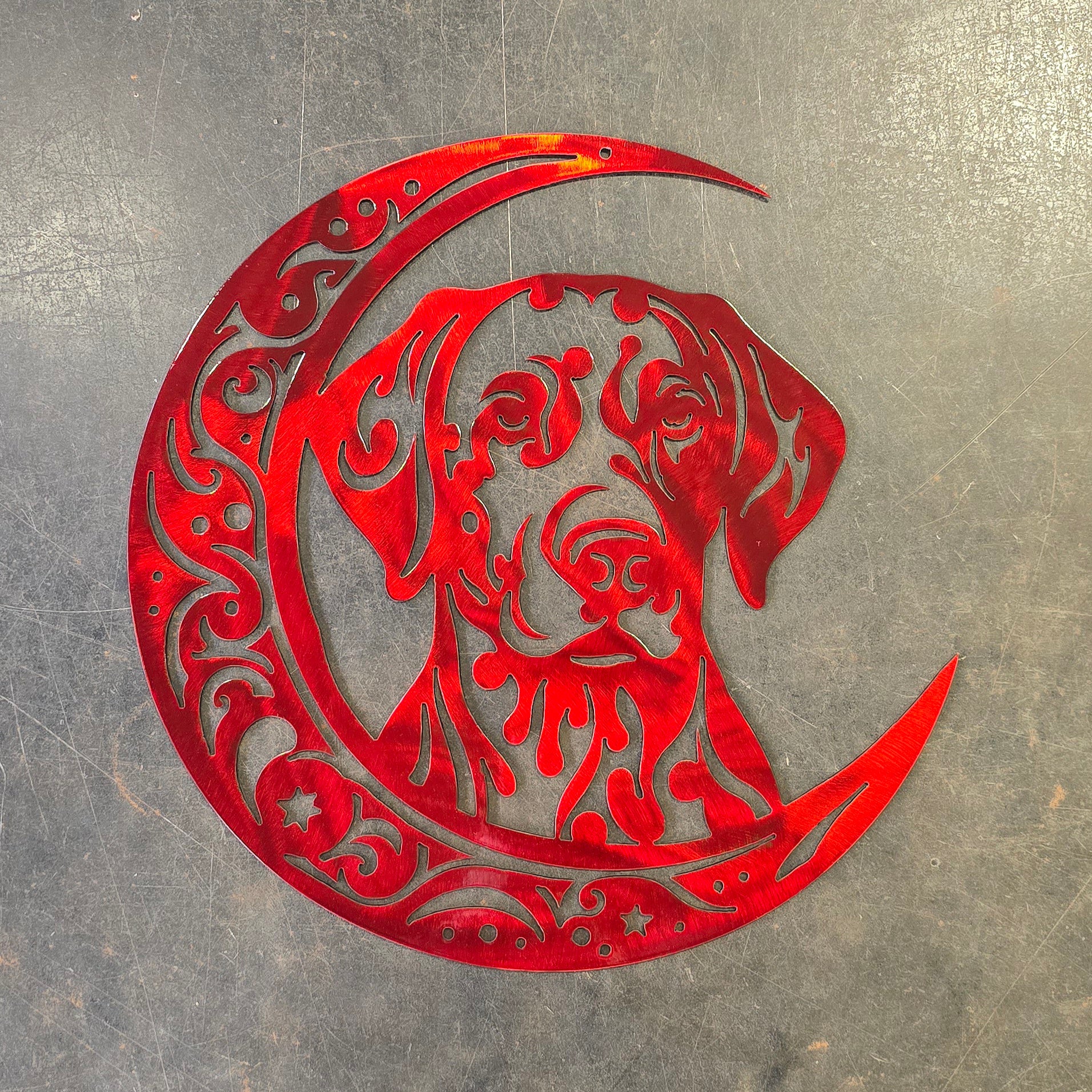 Dalmatian "On The Moon" Metal Art