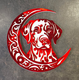 Dalmatian Moon Metal Wall Art