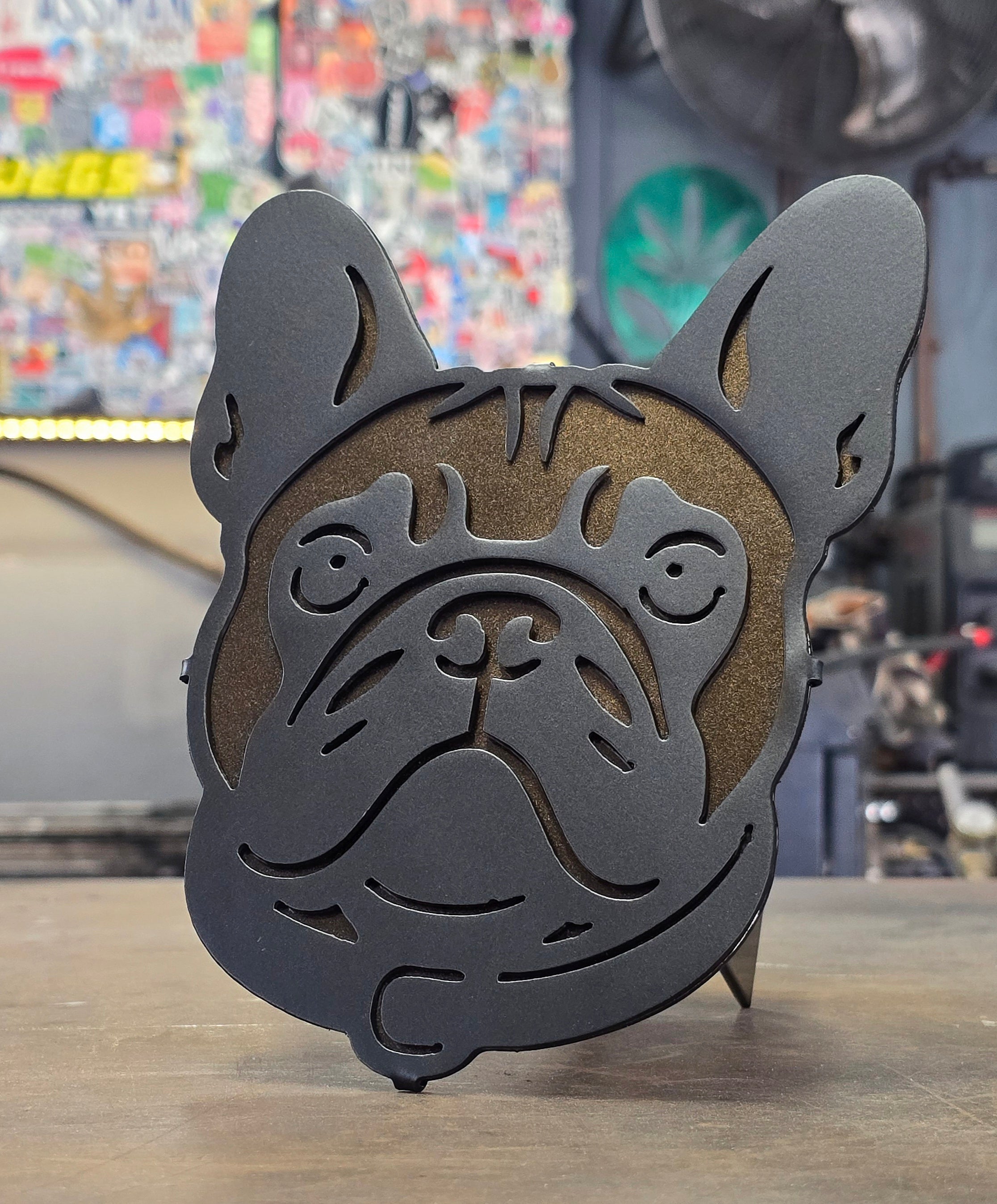 French Bulldog Metal Hitch Cover