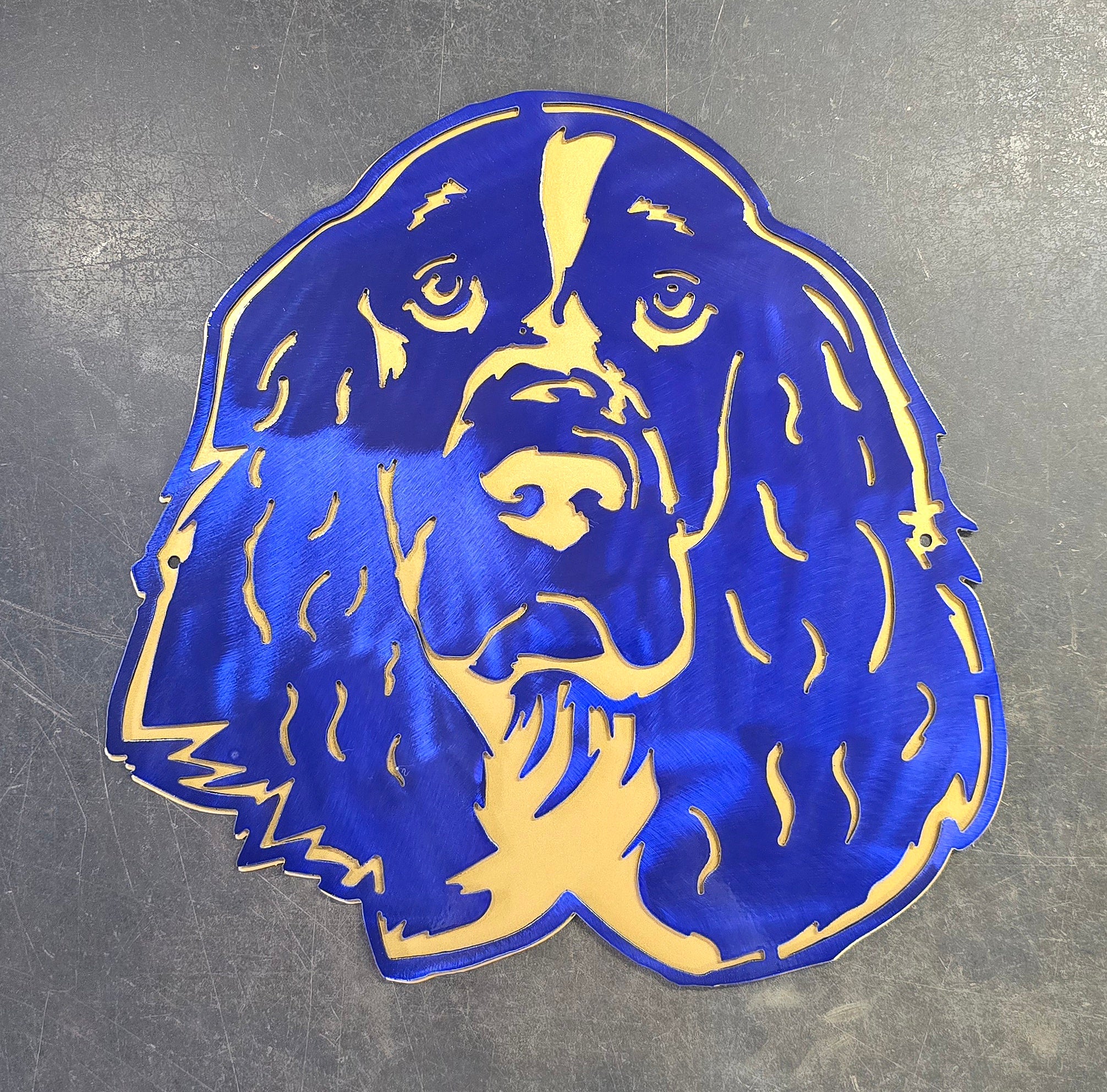 Blue Candy & Gold Metallic