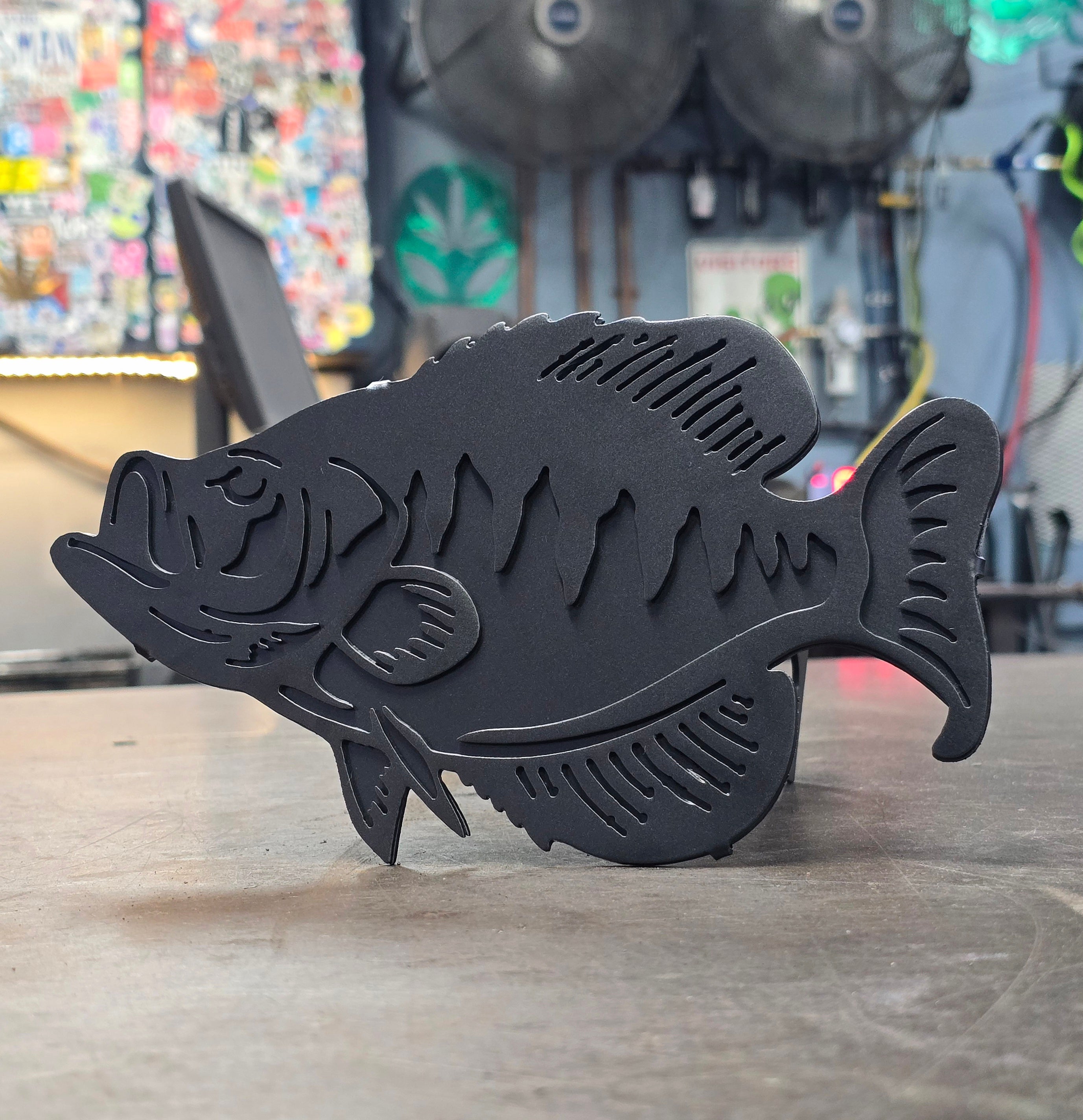 Crappie Metal Hitch Cover